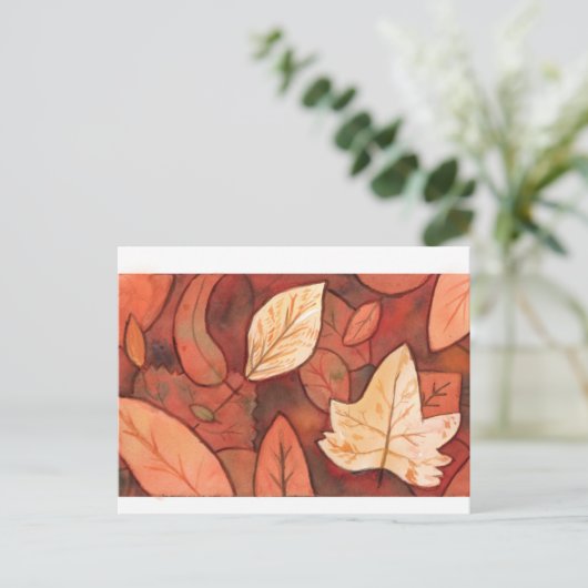 Carte Postale feuilles (Debout devant)