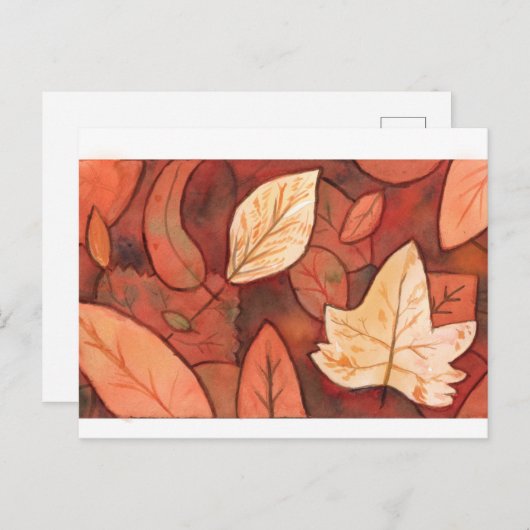 Carte Postale feuilles (Devant / Derrière)