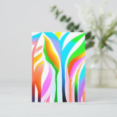 Carte Postale Feuilles abstraites en pastels multicolores   (Debout devant)
