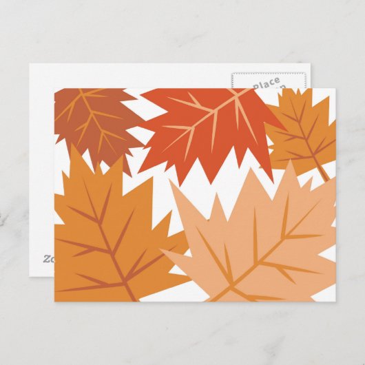 Carte Postale Feuilles automnales (Devant / Derrière)