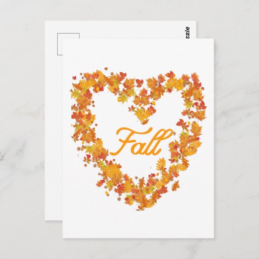 Carte Postale Feuilles automnales (Devant / Derrière)