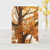 Carte postale Feuilles Automne (Fleur jaune)