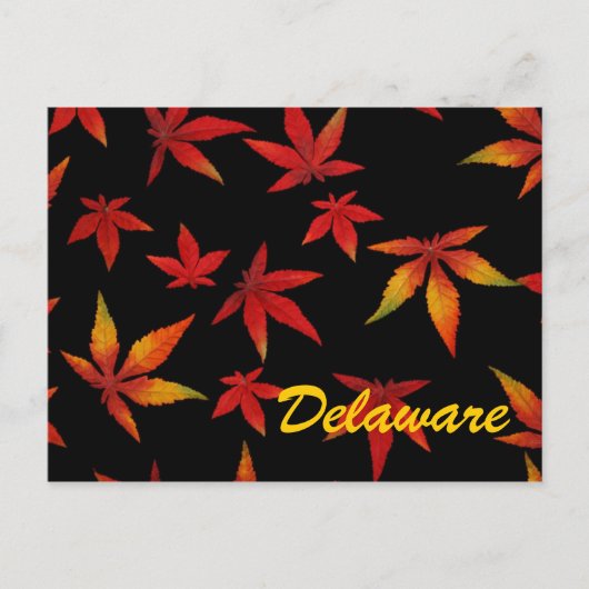 Carte postale Feuilles Automne Delaware (Devant)