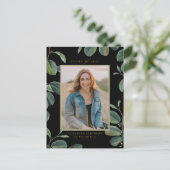 Carte Postale Feuilles botaniques vintages - Photo noire (Debout devant)