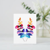 Carte Postale Feuilles colorées mignonnes aquarelle (Debout devant)