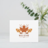 Carte Postale Feuilles d'accueil (Debout devant)
