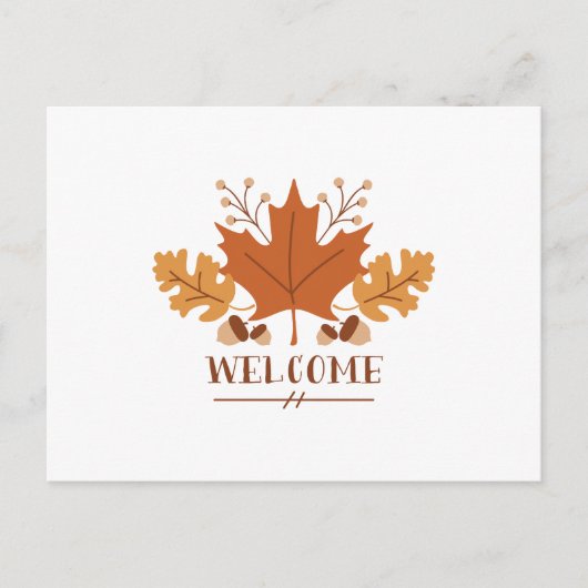 Carte Postale Feuilles d'accueil (Devant)