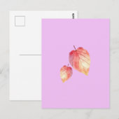 Carte Postale Feuilles d'aquarelle d'automne (Devant / Derrière)
