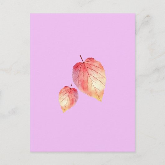 Carte Postale Feuilles d'aquarelle d'automne (Devant)