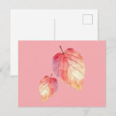 Carte Postale Feuilles d'aquarelle d'automne (Devant / Derrière)
