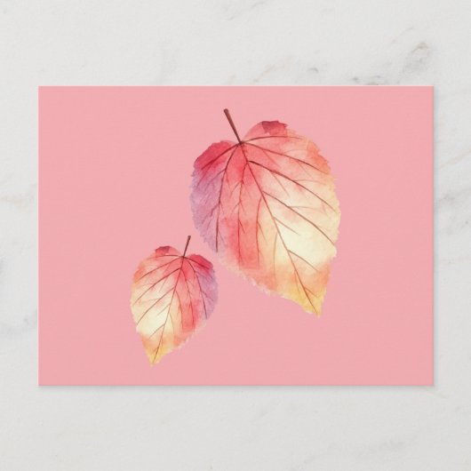Carte Postale Feuilles d'aquarelle d'automne (Devant)