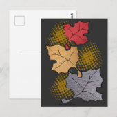 Carte Postale Feuilles d'automne (Devant / Derrière)
