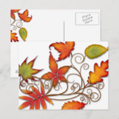 Carte Postale Feuilles d'automne (Devant / Derrière)