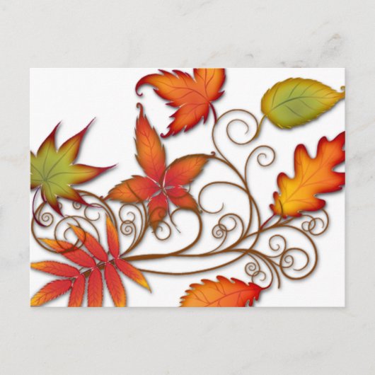 Carte Postale Feuilles d'automne (Devant)