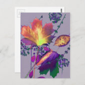 Carte Postale Feuilles d'automne à Lilac (Devant / Derrière)
