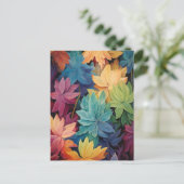 Carte Postale Feuilles d'automne colorées (Debout devant)
