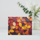 Carte Postale Feuilles d'automne colorées (Debout devant)