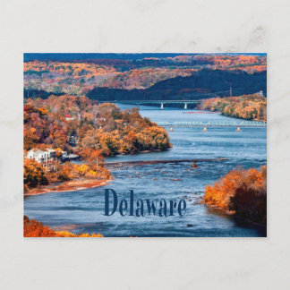 Carte Postale Feuilles d'automne de la rivière Delaware