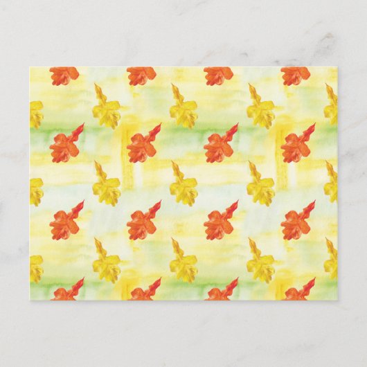 Carte Postale feuilles d'automne de l'aquarelle (Devant)