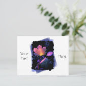 Carte Postale Feuilles d'automne en Néon et Bleu (Debout devant)