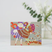 CARTE POSTALE FEUILLES D'AUTOMNE ET CONCEPTEUR DE COSTUME VENT/M (Debout devant)