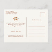 Carte Postale Feuilles d'automne Mariage de automne Photo Enregi (Dos)