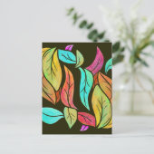 Carte Postale Feuilles d'automne motif (Debout devant)