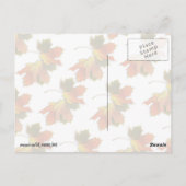 Carte Postale Feuilles D'Automne Orange Et Doré (Dos)