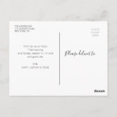 Carte Postale feuilles d'automne rustiques joyeux thanksgiving (Dos)