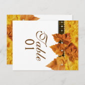 Carte Postale Feuilles d'automne tisser le diamant "numéro de ta (Devant / Derrière)