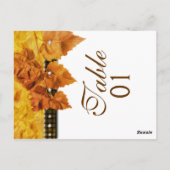 Carte Postale Feuilles d'automne tisser le diamant "numéro de ta (Dos)