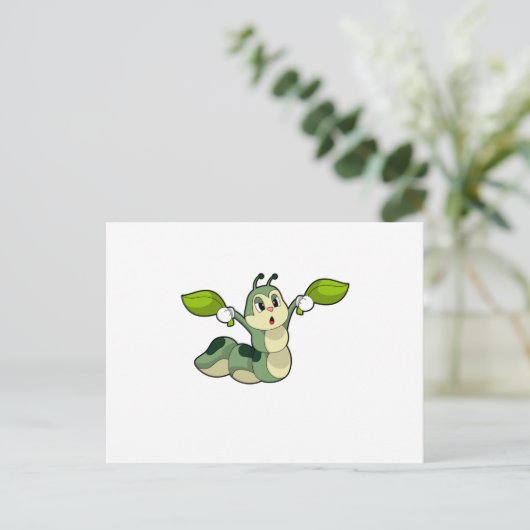 Carte Postale Feuilles de chenille (Debout devant)