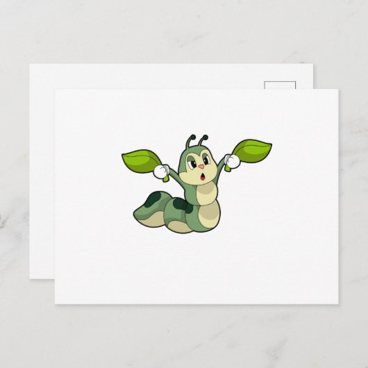 Carte Postale Feuilles de chenille (Devant / Derrière)