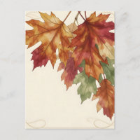 Feuilles de érable d'automne à l'aquarelle Élégant
