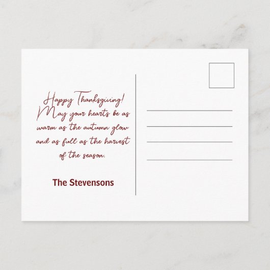 Carte Postale Feuilles de érable d'automne sur texture de papier (Dos)