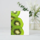 Carte Postale Feuilles de fruits Kiwi vert - Impression de fruit (Debout devant)
