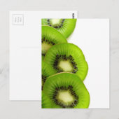 Carte Postale Feuilles de fruits Kiwi vert - Impression de fruit (Devant / Derrière)