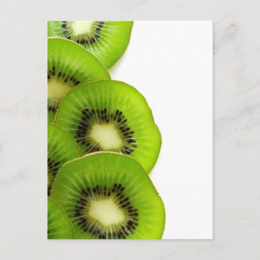 Carte Postale Feuilles de fruits Kiwi vert - Impression de fruit (Devant)