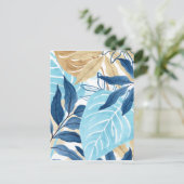 Carte Postale Feuilles de la Jungle Bleue (Debout devant)