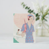 Carte Postale Feuilles de l'élégance féminine (Debout devant)