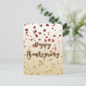 Carte Postale Feuilles de l'érable de Thanksgiving (Debout devant)