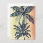 Carte Postale Feuilles de palmiers tropicaux (Devant / Derrière)