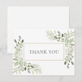 Carte Postale Feuilles de printemps élégantes remerciements d'af (Devant / Derrière)
