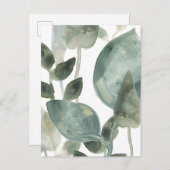 Carte Postale Feuilles d'eau - Aquarelle (Devant / Derrière)