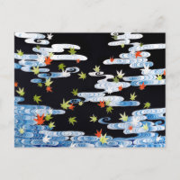 Feuilles d'érable dans la rivière Tatsuta - art vi