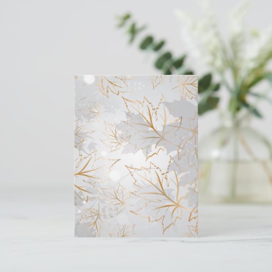 Carte Postale Feuilles d'or 3 (Debout devant)