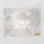 Carte Postale Feuilles d'or 3 (Dos)