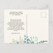 Carte Postale Feuilles élégantes d'eucalyptus vert Changement d' (Dos)