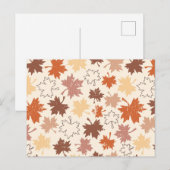 Carte Postale Feuilles en chute dans la conception de l'automne (Devant / Derrière)