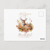 Carte Postale Feuilles et fleurs automnales (Dos)